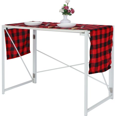 Chemin de table à carreaux rouges et noirs (39 x 175 cm) - Décoration de table pour Noël, fêtes et Nouvel An (1/5)