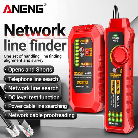 Decdeal Aneng M469A Network Cable Finder Multifunktional Anti-Interferenz-Testinstrument finden Sie den Bruchpunkt der Linie und überprüfen Sie (1/5)