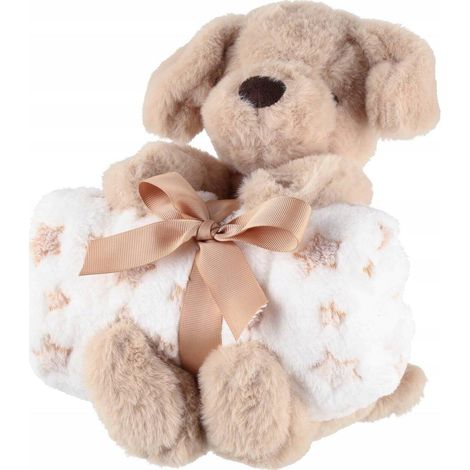 4living Coperta in pile marrone con peluche 75x100 cm (1/3)