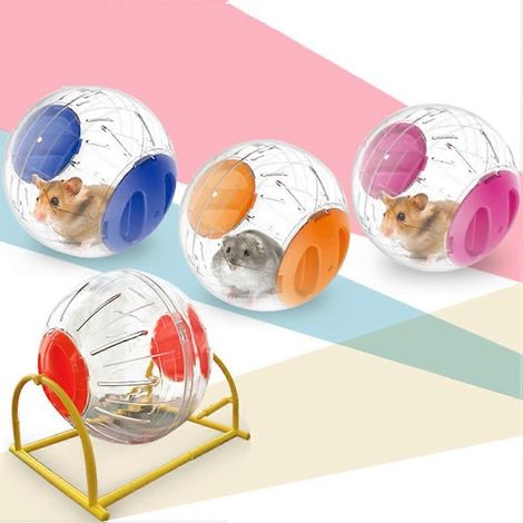 Mini balle d'exercice transparente en plastique pour hamster (12 cm), jouet d'entraînement pour animaux de compagnie. (1/3)