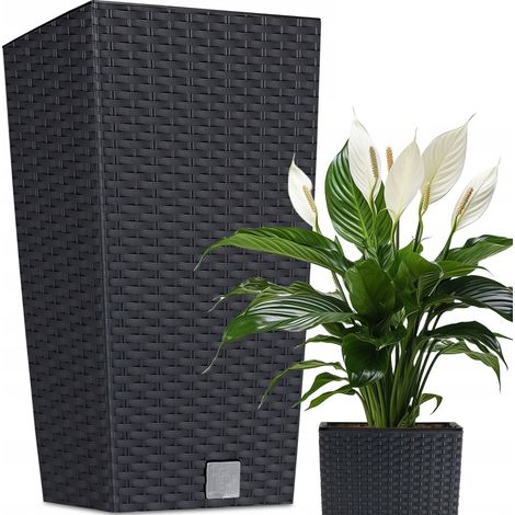 DRTS325-S433 GRAND POT D'EXTÉRIEUR EN RIZ ANTHRACITE AVEC INSERT HAUT (1/5)