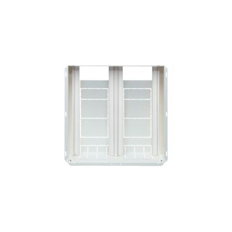 Hager – Bac d'encastrement gamma+ 180 mm – 2 modules – Fixation QuickFix – Pour tableaux électriques GD413A et GA01N – Métal blanc RAL9010