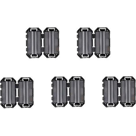 Bruit Suppresseur Câble Pince Noir Clip Type Ferrite Anneau RFI EMI pour 7mm (5pcs) (1/5)