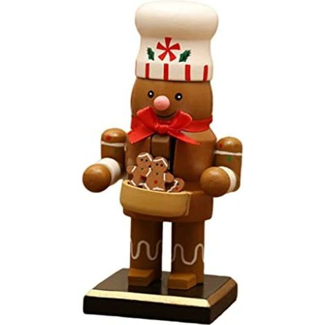 Sharplace Casse-Noisette En Bois Poupée Étagères Tables Décor Nouvel An Décorations Pour Gingerbread Man (1/5)