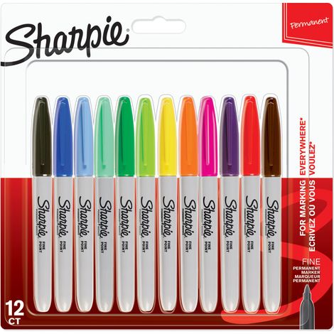 1x12 Sharpie Permanentmarker F 12 Farben Schreibgeräte und Zubehör (1/2)