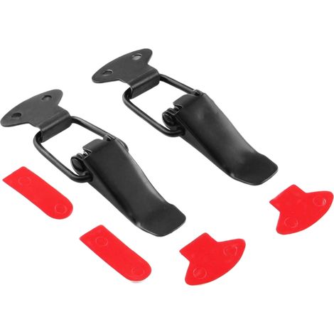 2 Set Crochet de sécurité, Clip de verrouillage rapide universel, Accessoire métal pour pare-chocs automobile (1/5)