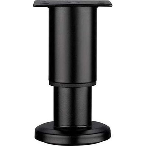 1 Stück verstellbarer Möbelfuß, 60 x 80 mm-120 mm, höhenverstellbarer Metalltischfuß, geeignet für Möbelfüße an Schränken, Tischen und Sofas, Schrauben inklusive (Schwarz) (1/5)