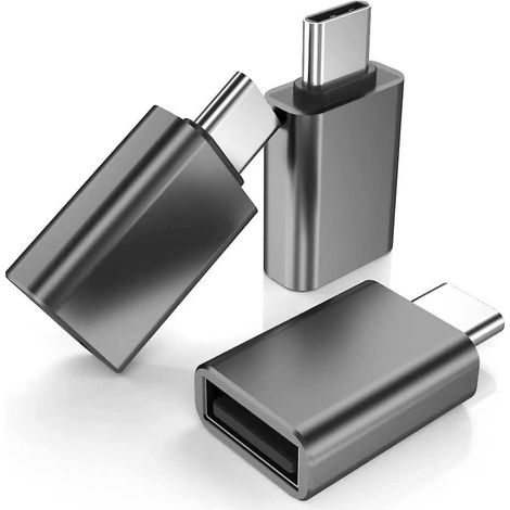 adaptateur Usb C Mle Vers Usb 3.0 Femelle 3-pack,convertisseur Thunderbolt 3 Type C Otg Pour Macbook Pro 2022,ipad Mini 6 Air 4 5 Gnration,surface (1/5)