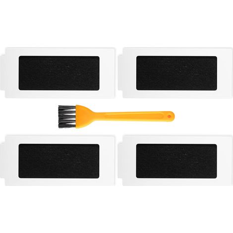 4 Pcs Filtres HAPE Compatibles Avec Le Robot Aspirateur Ecovacs Deebot T30 Pro Omni/T30 Omni/T30S/T30S Combo/T30S PRO- Accessoires lavables et réutilisables（Livré avec 1 brosse de nettoyage） (1/5)