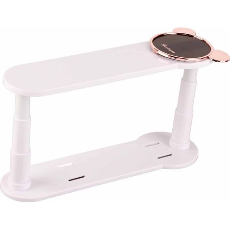 Kleiderständer mit Aufbewahrungsmöglichkeit, multifunktional, ohne Bohren, Haken, Clip-Kleiderbügel für Zuhause, Balkon, weiß (1/5)