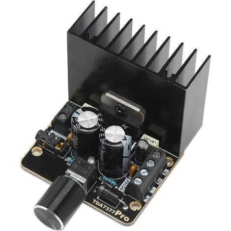Carte d'amplificateur de puissance, kit d'amplificateur audio double canal 2.0 30 W + 30 W, module d'amplificateur stéréo numérique classe AB 12 V CC TDA7377 (1/5)
