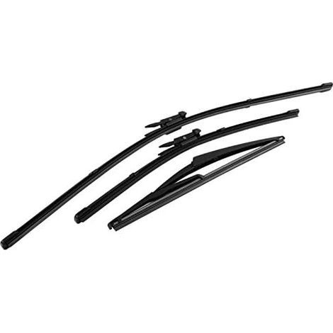 Para Nissan Qashqai, juego de 3 piezas de limpiaparabrisas delanteros y traseros: 2 limpiaparabrisas delanteros y 1 limpiaparabrisas trasero. (1/5)