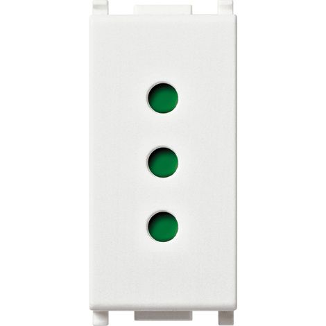 Prise 2P+T 10A P11 Blanc Plat