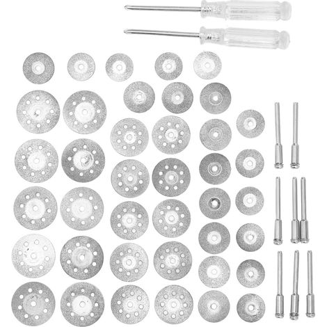 Ensemble de disques à tronçonner diamantés pour le meulage des métaux, avec tournevis et tige de connexion (1/5)