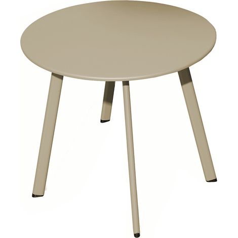 PROLOISIRS Table basse - MASSAÏ - Acier époxy - Ø60 cm - Sand