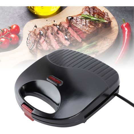 Parrilla eléctrica para paninis con placa de aluminio antiadherente de doble cara, 750 W (1/5)