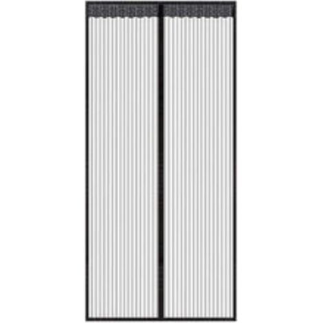 Zanzariera magnetica per porta – Rete ultra resistente, chiusura magnetica superiore e inferiore, chiusura automatica, anti-insetti, mantiene l'aria fresca (80x210 cm, nero) -Crezuo
