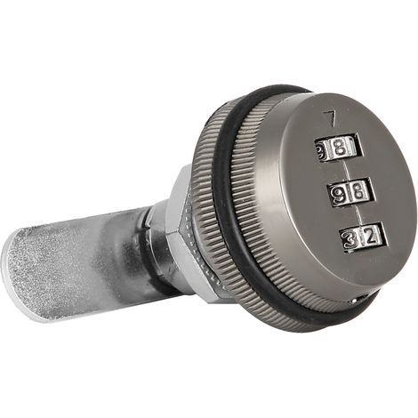 Serrure mécanique à code à 3 chiffres pour boîte aux lettres et armoire, en alliage de zinc et ruthénium noir, 20 mm / 0,79 po (1/5)