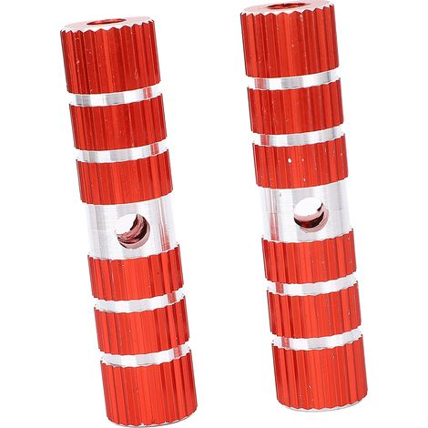 paire de repose-pieds d'essieu pour pédales de vélo arrière, renforcés et solides, longueur 10 cm, rouges (1/5)