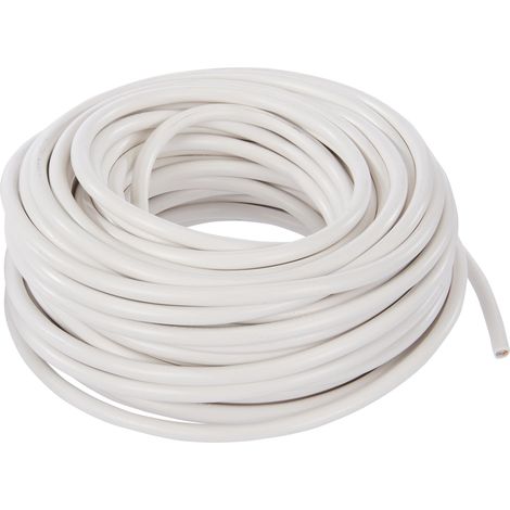 Electraline 11185 Cavo per prolunghe ed elettrodomestici H03VV-F Sezione 2x0,75 mm² - 20 mt - bianco (1/4)