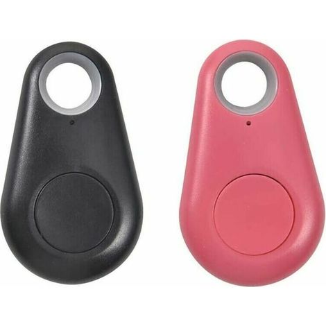 GPS Dog Tracker Porte-clés Smart Locator Collier anti-perte Chats Smart Tracker Bluetooth sans fil pour animaux de compagnie Localisat de chat, Noir + Rouge