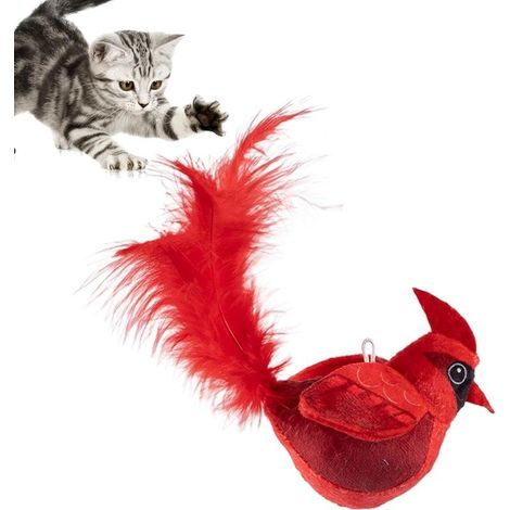 Jouet Oiseau pour Chat, Jouet pour Chat Interactif, Jouet Interactif pour Chien Et Chat, Oiseau Volant pour Chat, Jouet Chat Oiseau Qui Bouge pour Chiens Et Chats De Petite Et Moyenne Taille (1/5)