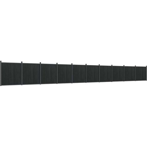 Maison Exclusive - Zaunelement Grau 1737x186 cm WPC (1/5)