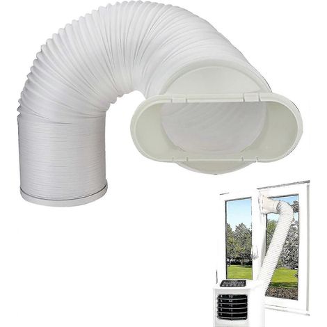 Rallonge de tuyau de climatiseur, rallonge de tuyau de climatisation, tube d'évacuation de climatiseur, kit de tuyau d'air portable, accessoires de rechange pour tubes, compatible avec la plupart des  (1/5)
