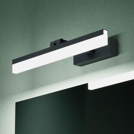 Mai & Mai Spiegelleuchte 40cm LED Badlampe Spiegellampe, 6000K Badezimmer Lampe 180° Drehbar Sandschwarz 9W Luxaris (1/5)