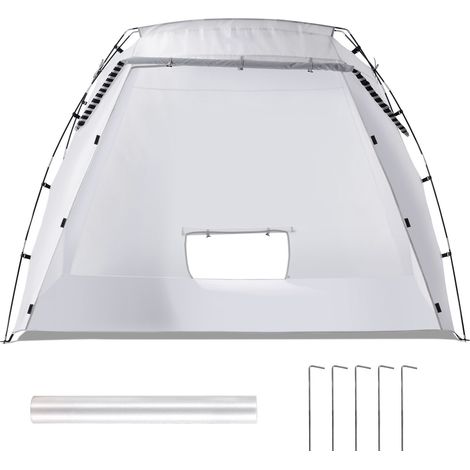 Tente de Peinture Pliable 2,3m x 1,6m x 1,6m, Cabine de Peinture Portable avec Sol Intégré et Moustiquaire, Structure Dépliable pour Meubles, Grand Poste de Peinture pour Loisirs DIY (1/5)