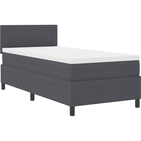 Maison Exclusive - Boxspringbett Dunkelgrau und Weiß 80 x 200 cm