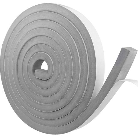 Isolierende Dichtung für Türen und Fenster, selbstklebende Schaumstoffdichtung, 30 mm x 10 mm x 5 m, wetterfest, grau (1/5)