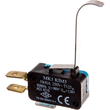 Interrupteur de fin de course miniature, 1CO, levier coudé long, T0-MK1KIM5