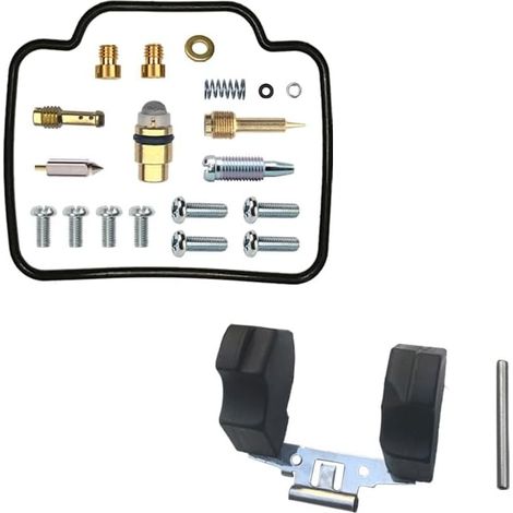 Kit de réparation de carburateur pour DF125 1999-2000 125 cm³ BS26  Kit + flotteur  Compatible avec DF125  carburateur BS26  monocylindre 125 cm³  joints en nitrile résistants à l'essence, laiton de p (1/3)