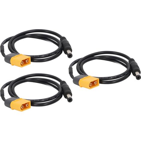 3 Stück XT60 auf DC Kabel Stecker auf Stecker Akkuadapter Ladekabel für Drohne Auto (1/5)