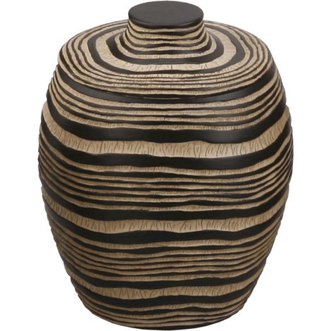 Optima Soreta Scatola in poliresina con coperchio, stile legno, marrone (SOR55)