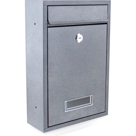 Mini Briefkasten Wandbriefkasten erweiterbar Briefkastenanlage Anthrazit (1/5)
