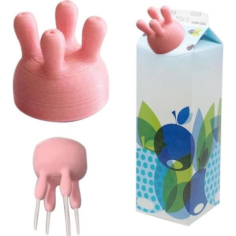 Bouchon De Carton De Lait De Pis De Vache, Bouchon De Bouteille De Lait Verseur Drôle, Inverseur De Lait En Boîte De Lait (1/4)