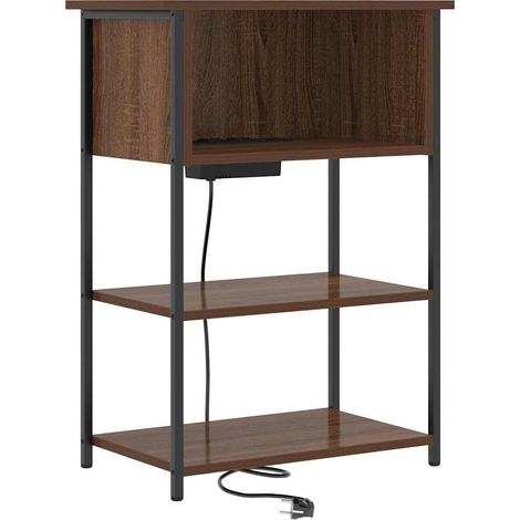 Maison Exclusive - Armadio da Notte Rovere Marrone 55 x 31 x 76 cm