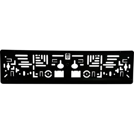 IWH plastique Support de plaque d'immatriculation noir (L x l x H) 135 x 530 x 100 mm (1/2)