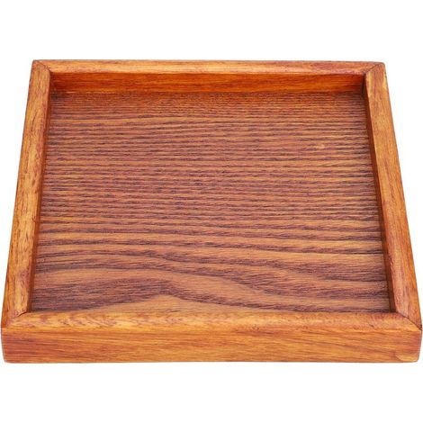 Plateau de Service en Bois, Petit Bois carré Plaque à thé Bois Plaque de café Plateau de Collation pour Manger des Amuseurs de Divertissement (18 18 2). (1/5)