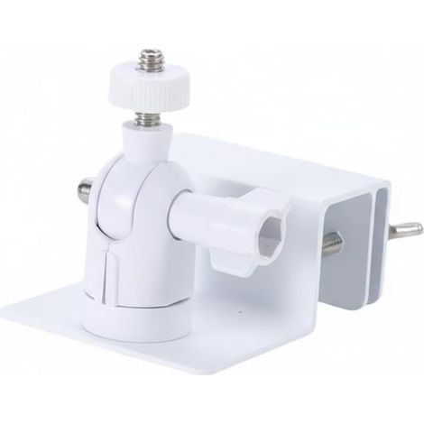 Staffa universale per scanalatura di drenaggio per pannelli solari, compatibile con pannelli solari Ring, Arlo, Eufy, Wyze e Reolink. Resistente e impermeabile (bianca). (1/5)