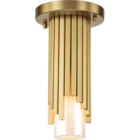 Sospensione Elstead Marvele ottone anticato vetro opale 1xE14 (1/5)