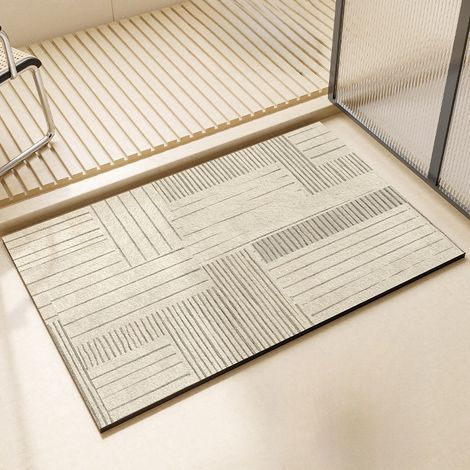 Tapis bain 40x60cm antidérapant épais absorbant séchage rapide doux, style 2 (1/5)