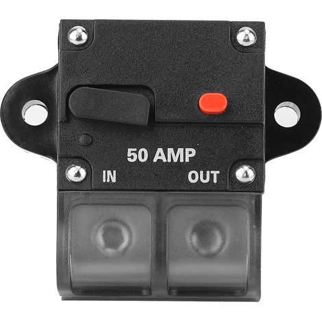 Disjoncteur 12-42 VDC Haute Résistance Voiture Auto-réarmement Coupe-circuit En Ligne Fusible Auto-récupération (50A) (1/3)