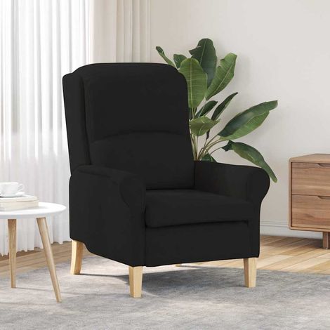 poltrona Nero 76 x 94 x 102 cm Microfibra vidaXL