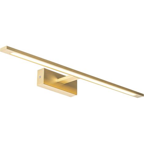 LED Applique murale 1 lumière et Laiton Design éclairage intérieur Salle de bains 62 cm L Doré (1/4)