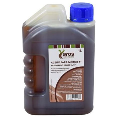 yaros aceite 4 tiempos multigrado15w40 sl-cf 1 lt 0006000848