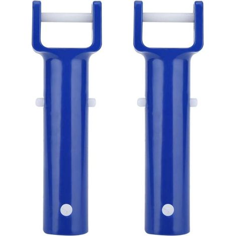 Clip of Pool, Material ABS Blue Pool Pliers in Shape of V Pliers of Head of Brush Handle of Replacement Accessories of Pool for the Most of Heads of suction Standard 2 Pieces-JUSCH (1/5)