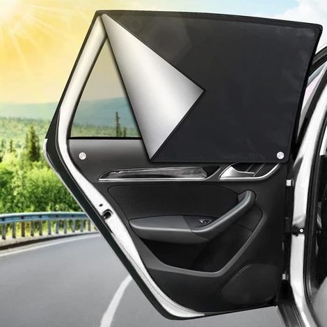 Sonnenschutz für Babyautos, 2er-Set magnetischer Sonnenschutz für Babyautos, magnetische Vorhänge für universelle Sonnenschutzfenster